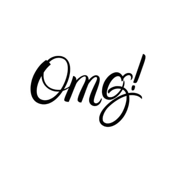 Omg lettering word vector