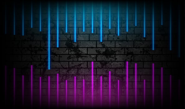 Blue purple neon lines technology grunge background vector