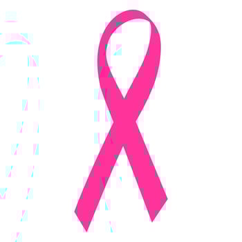 pink ribbon breast cancer awareness symbol vector