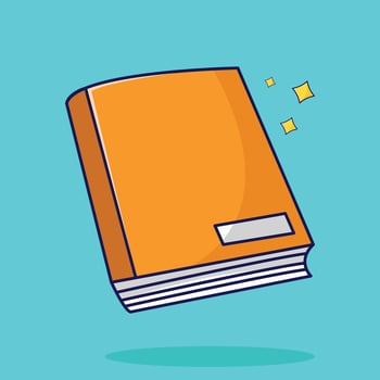 Orange Book Cartoon vector