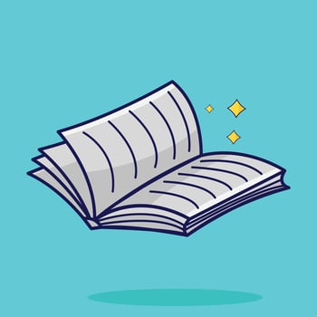 Open Book Cartoon vector