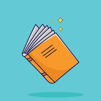 Orange Book Cartoon vector