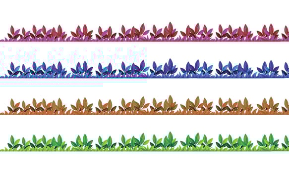 Vector detailed grass on white background