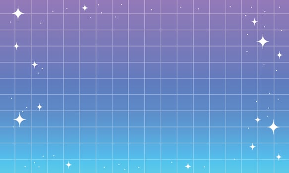 Vector grainy vector mesh gradient with white retro stars. abstract background in y2k aesthetic