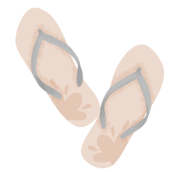 Flip flop summer illustration png