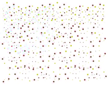 Realistic colorful confetti background vector