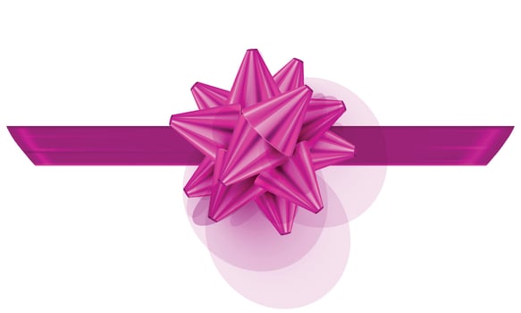 Pink bow ribbon realistic. Realistic pink satin bow knot for celebration holiday vector