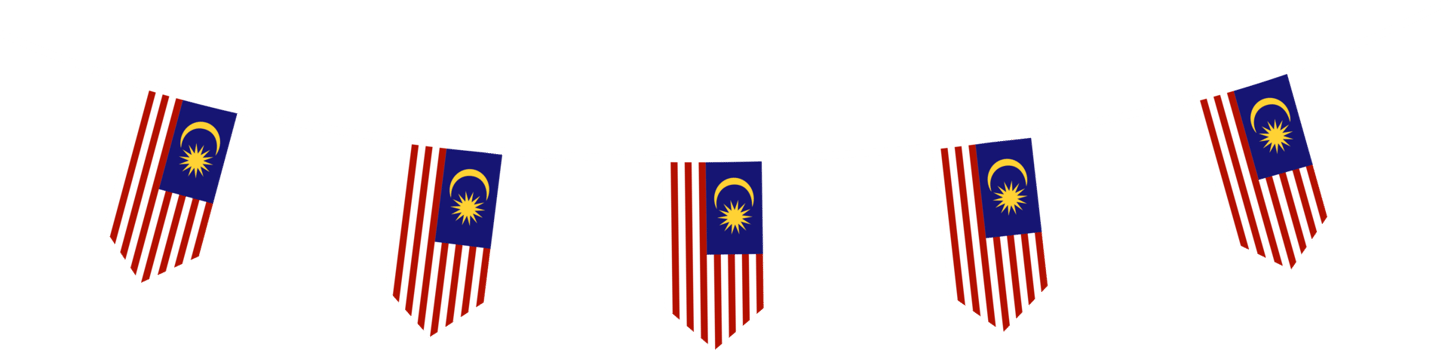 Hanging Malaysia flag png