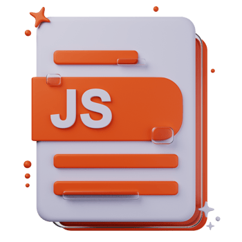 JS file format of 3D illustration. file format 3D concept. 3d rendering png