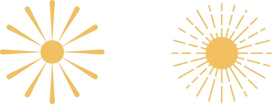 sun and flower vector