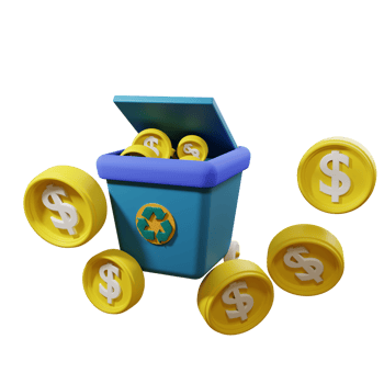 Dollar Coin 3D Icon png