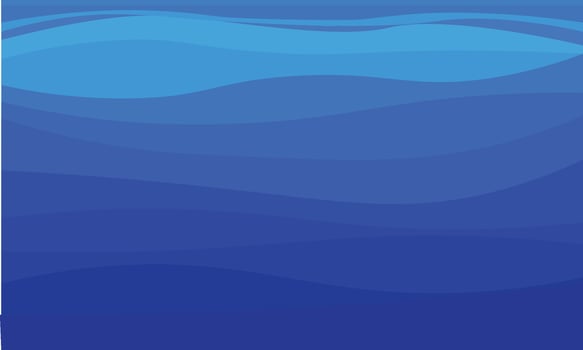Vector sea waves ripple style blue background