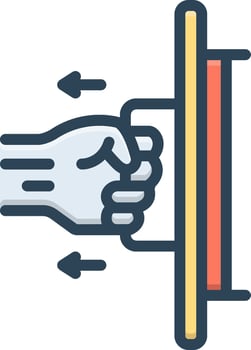 color icon for pull vector