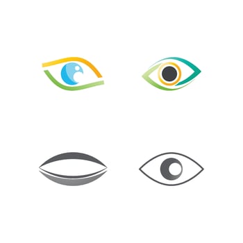 Eye logo vector illustration business element and symbol design