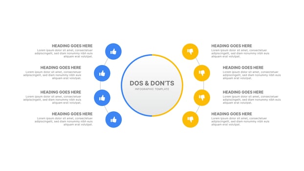 Dos and Donts Comparison Infographic Design Template vector