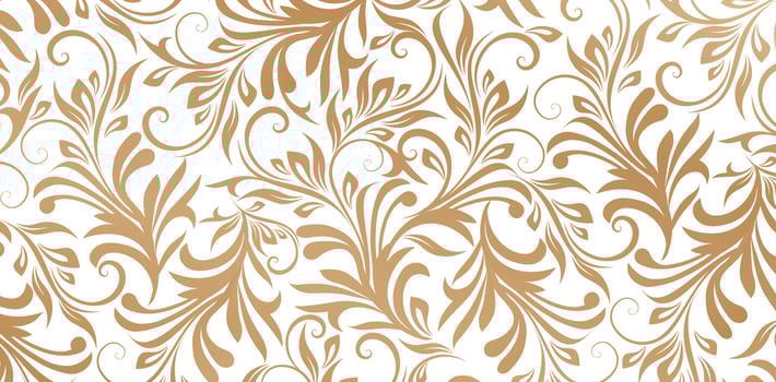 Vector illustration pattern with gold floral ornament on white background for Fashionable modern wallpaper or textile, book covers, Digital interfaces, print designs templates materials paper