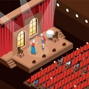 Theater Isometric Illustration vector