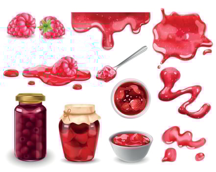 Realistic Jam Set vector