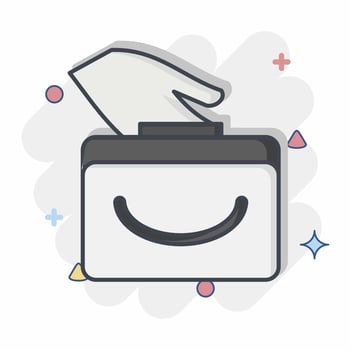 Icon Kleptomania. related to Addiction Dictionary symbol. comic style. simple design editable. simple illustration vector