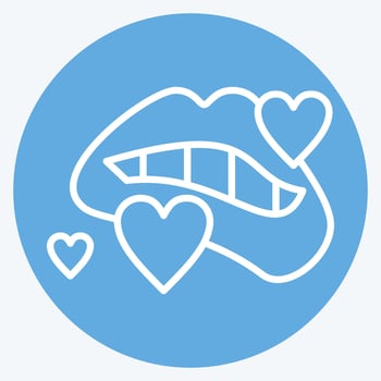 Icon Sex. related to Addiction Dictionary symbol. blue eyes style. simple design editable. simple illustration vector
