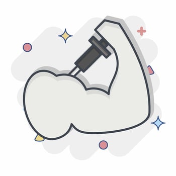 Icon Steroids. related to Addiction Dictionary symbol. comic style. simple design editable. simple illustration vector