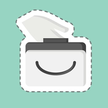 Sticker line cut Kleptomania. related to Addiction Dictionary symbol. simple design editable. simple illustration vector