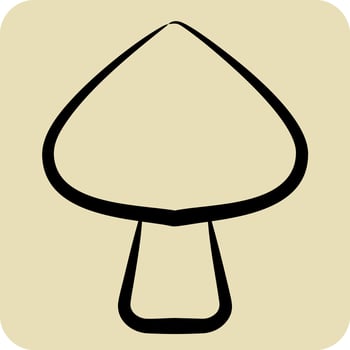 Icon Hallucinogenic. related to Addiction Dictionary symbol. hand drawn style. simple design editable. simple illustration vector