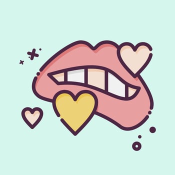Icon Sex. related to Addiction Dictionary symbol. MBE style. simple design editable. simple illustration vector