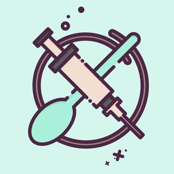 Icon Heroine. related to Addiction Dictionary symbol. MBE style. simple design editable. simple illustration vector