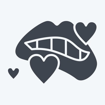 Icon Sex. related to Addiction Dictionary symbol. glyph style. simple design editable. simple illustration vector