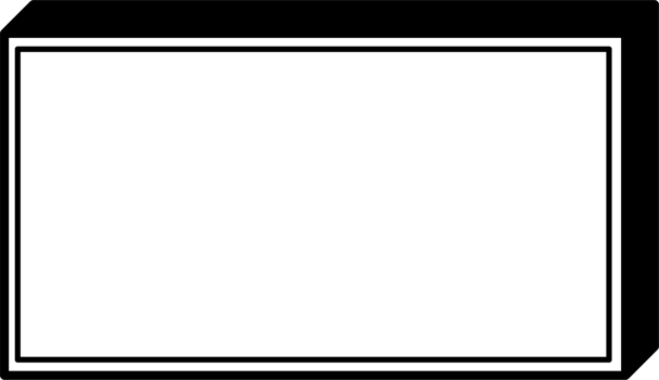 Rectangular aesthetic sticker template png