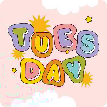 flat design fun colorful lettering vector
