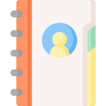 contact book illustration design png