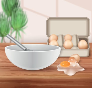 Farm Egg Realistic Background vector
