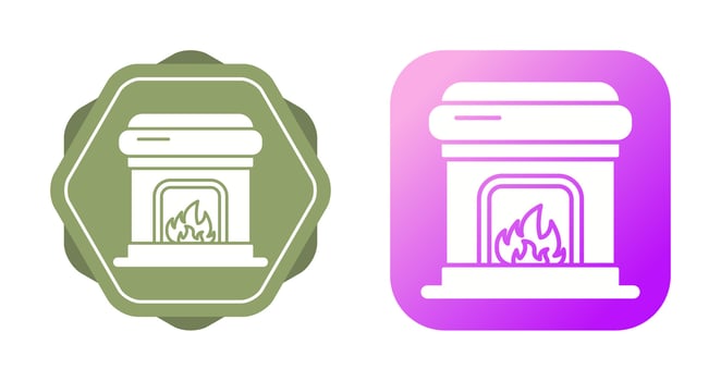 Fireplace Vector Icon