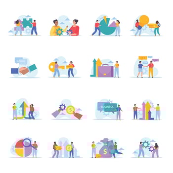 Business Merger Compositions Collection vector