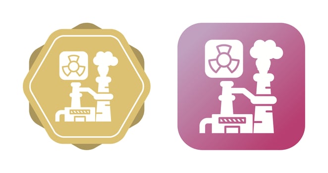 Nuclear Plant Vector Icon