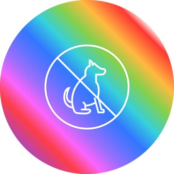No Pet SIgn Vector Icon