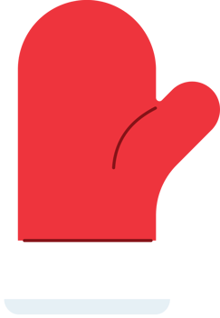 christmas mitten flat icon png
