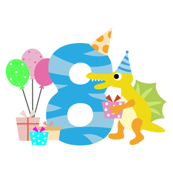 Happy Birthday dinosaur Clipart. party dino png