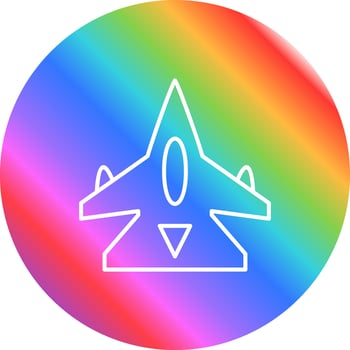 Fighter Jet Vector Icon