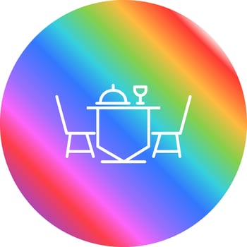 Dinner Table Vector Icon