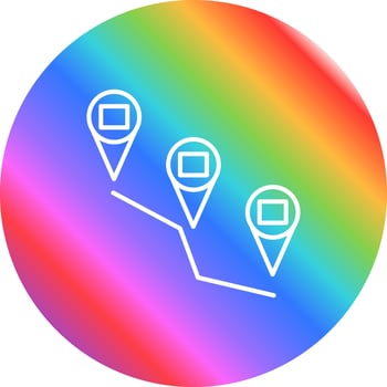 Reaching Destination Vector Icon