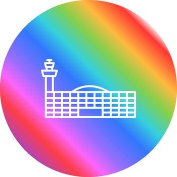 Airport Building Vector Icon