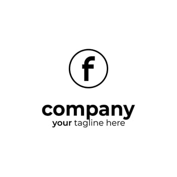 Symbol F logo on white background, can be used for art companies, sports, etc vector