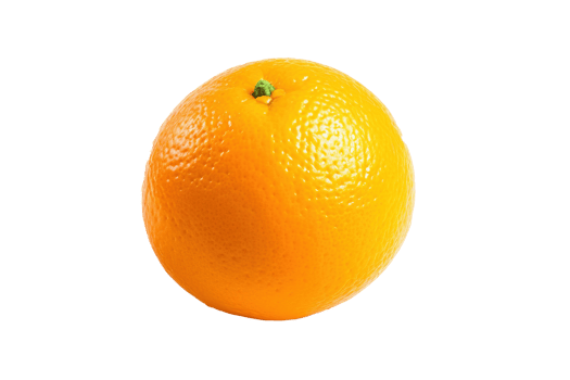 Orange isolated on transparent background. PNG file, cut out. AI Generated