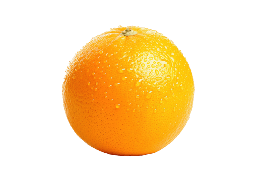 Orange isolated on transparent background. PNG file, cut out. AI Generated