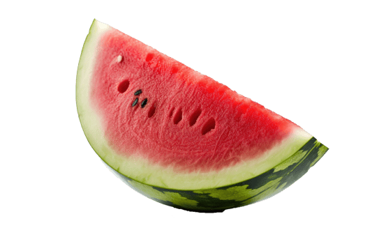 Watermelon isolated on transparent background. PNG file, cut out. AI Generated