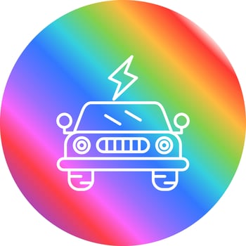Electric Car Vector Icon