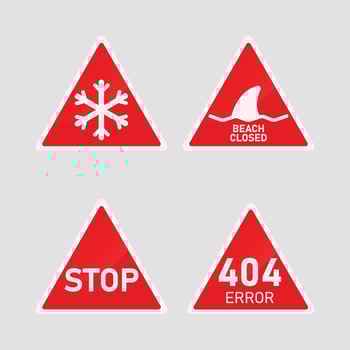Warning Sign Collection vector